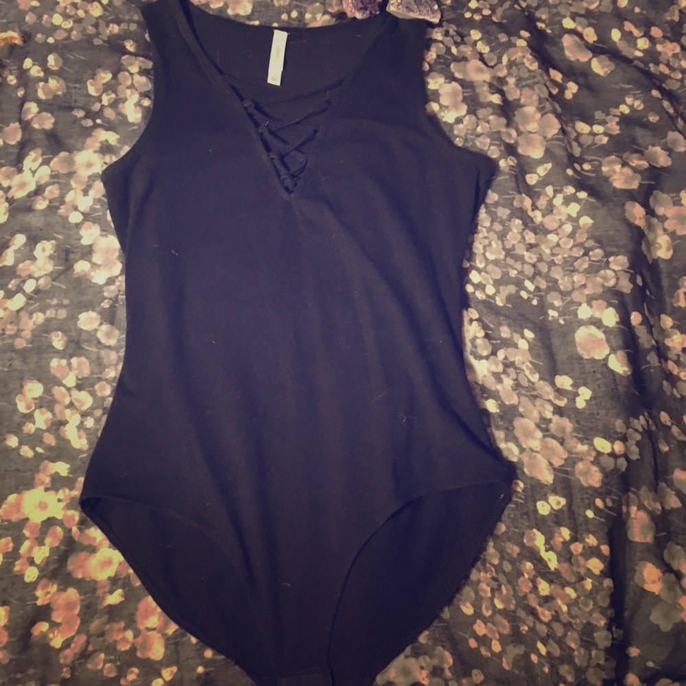 Xhilaration Black Bodysuit size Small